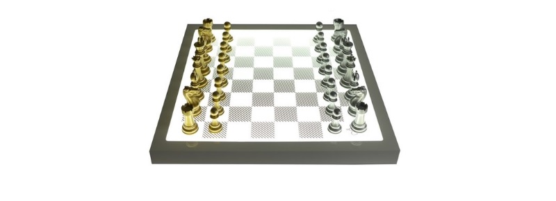 luxe schaakspel design purling london zilver goud