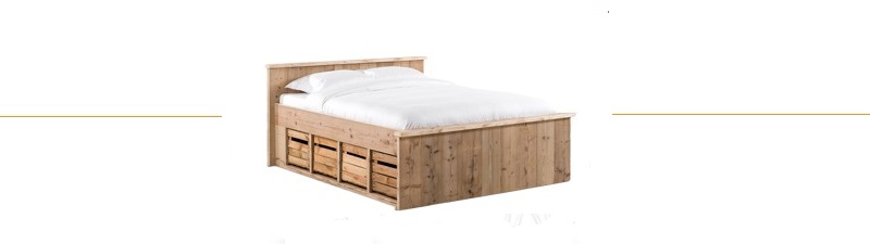 extra brede lange bedden hout