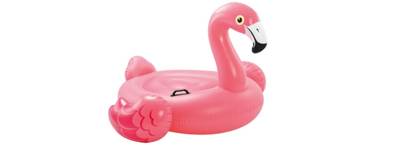 intex roze opblaasbare flamingo ride-on