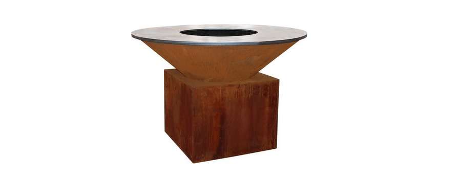 ofyr xl 150cm staal bruin barbecue vuurschaal